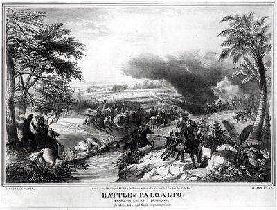 Battaglia di Palo Alto. Carica dei dragoni del capitano May in cui il generale La Vega fu fatto prigioniero, 8 maggio 1846 da American School